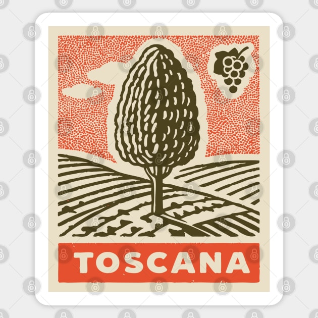 Tuscany Italy Vintage Travel Design Sticker by TuncGK